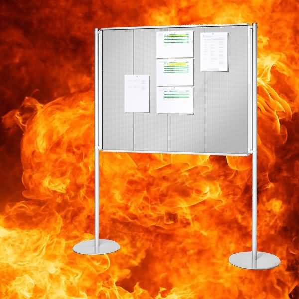 Infotafel unbrennbar B1200xH1800xT22mm Edelstahl blank