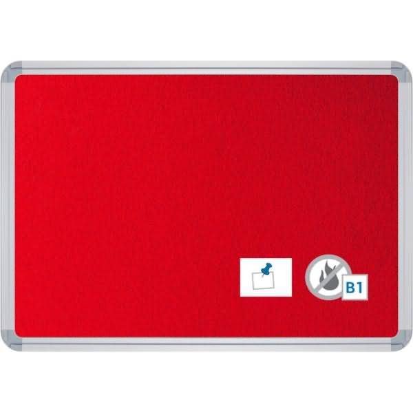Pinntafel Filz schwer entflammbar B2000xH1200xT22mm rot