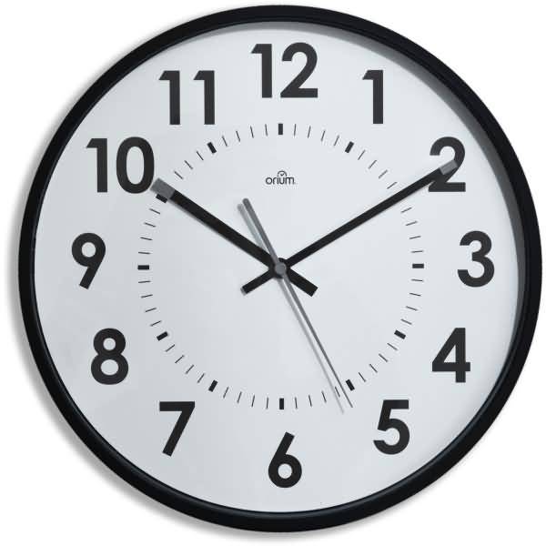 Wanduhr lautlos Durchmesser 30cm schwarz