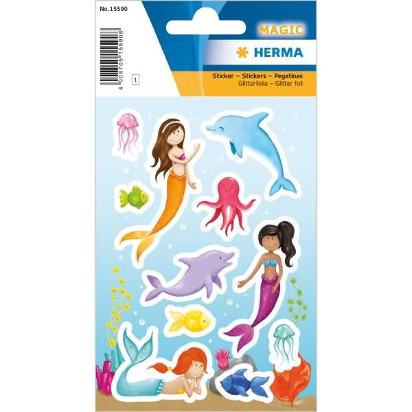 Sticker Princess of the Sea mit Glitzereffekt