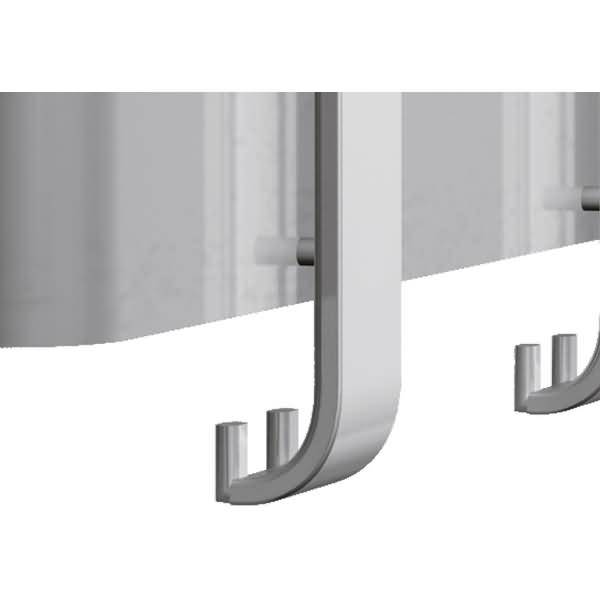 kerkmann Sicherheits-Wandgarderobe Arosa, 12 Haken,alusilber (71400040)-1
