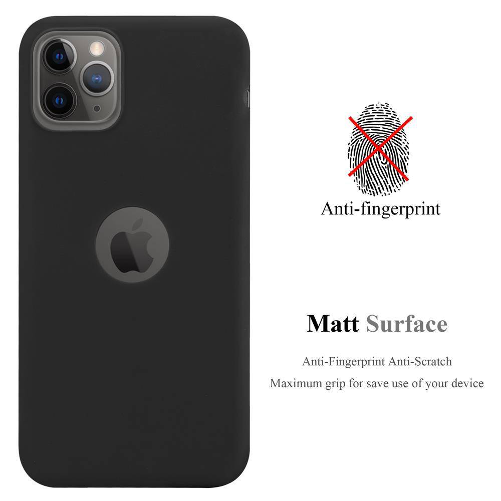 Cadorabo Hülle für Apple iPhone 11 PRO MAX Schutzhülle in Schwarz Handyhülle TPU Silikon Etui Case Cover-1