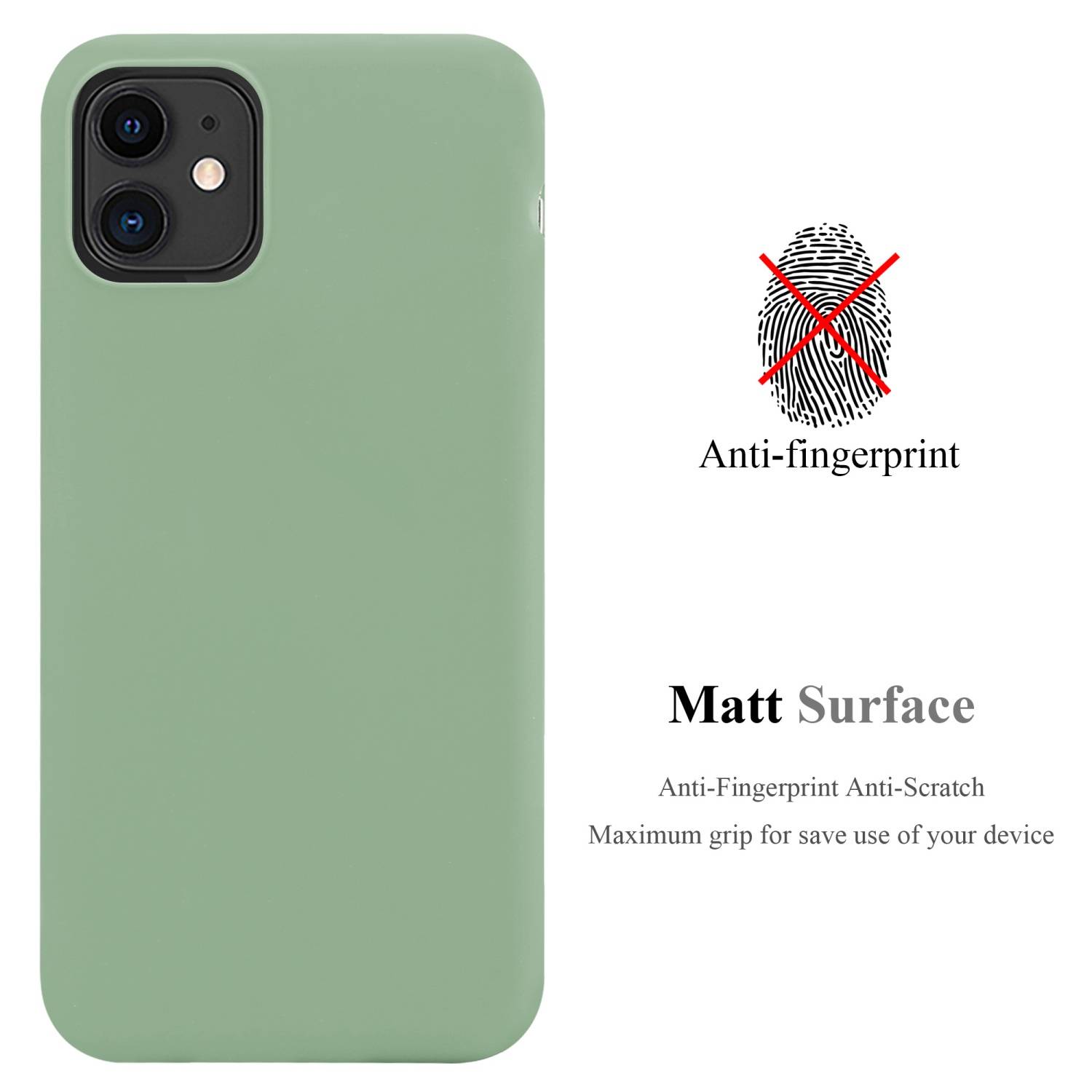 Cadorabo Hülle für Apple iPhone 11 Schutzhülle in Grün Handyhülle TPU Silikon Etui Case Cover-2