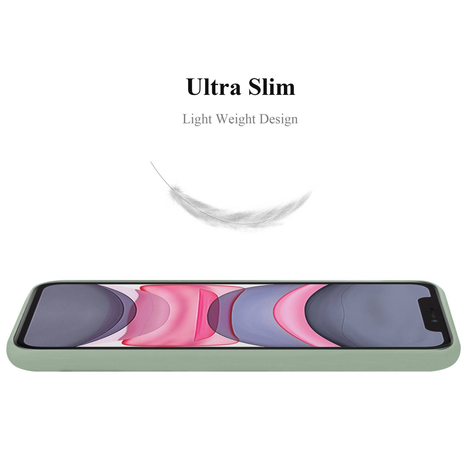Cadorabo Hülle für Apple iPhone 11 Schutzhülle in Grün Handyhülle TPU Silikon Etui Case Cover-3