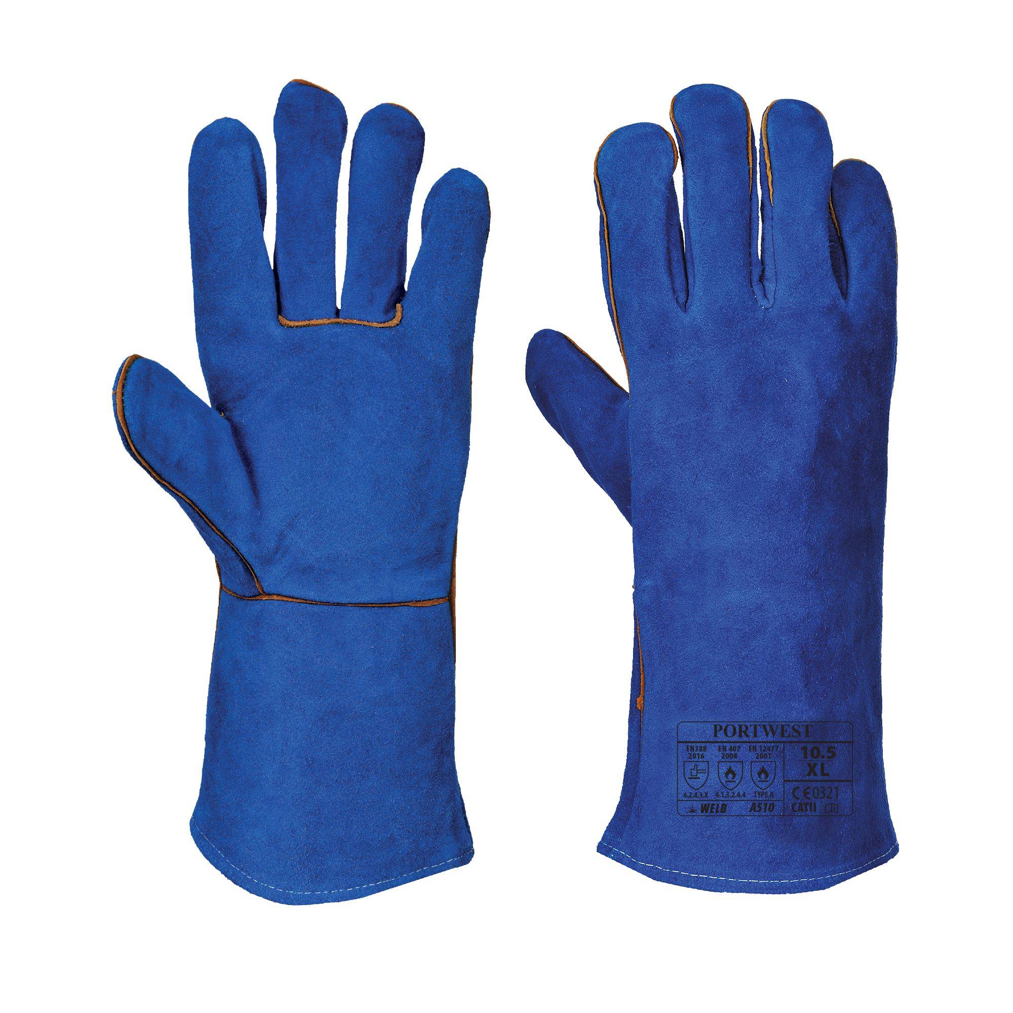 Portwest Schweißer Stulpenhandschuh Farbe: Blau, Gr.: 10 (XL)-0