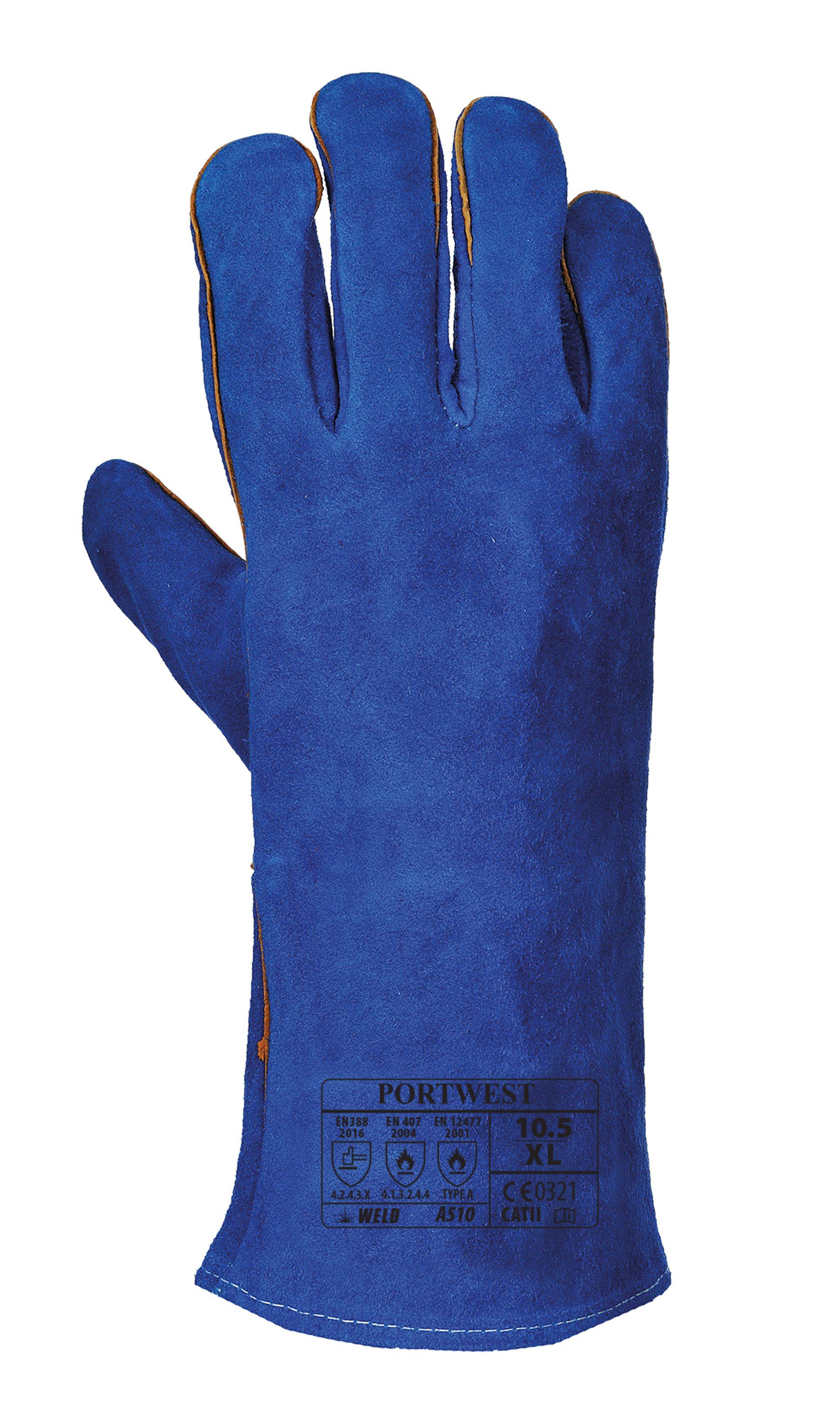 Portwest Schweißer Stulpenhandschuh Farbe: Blau, Gr.: 10 (XL)-1
