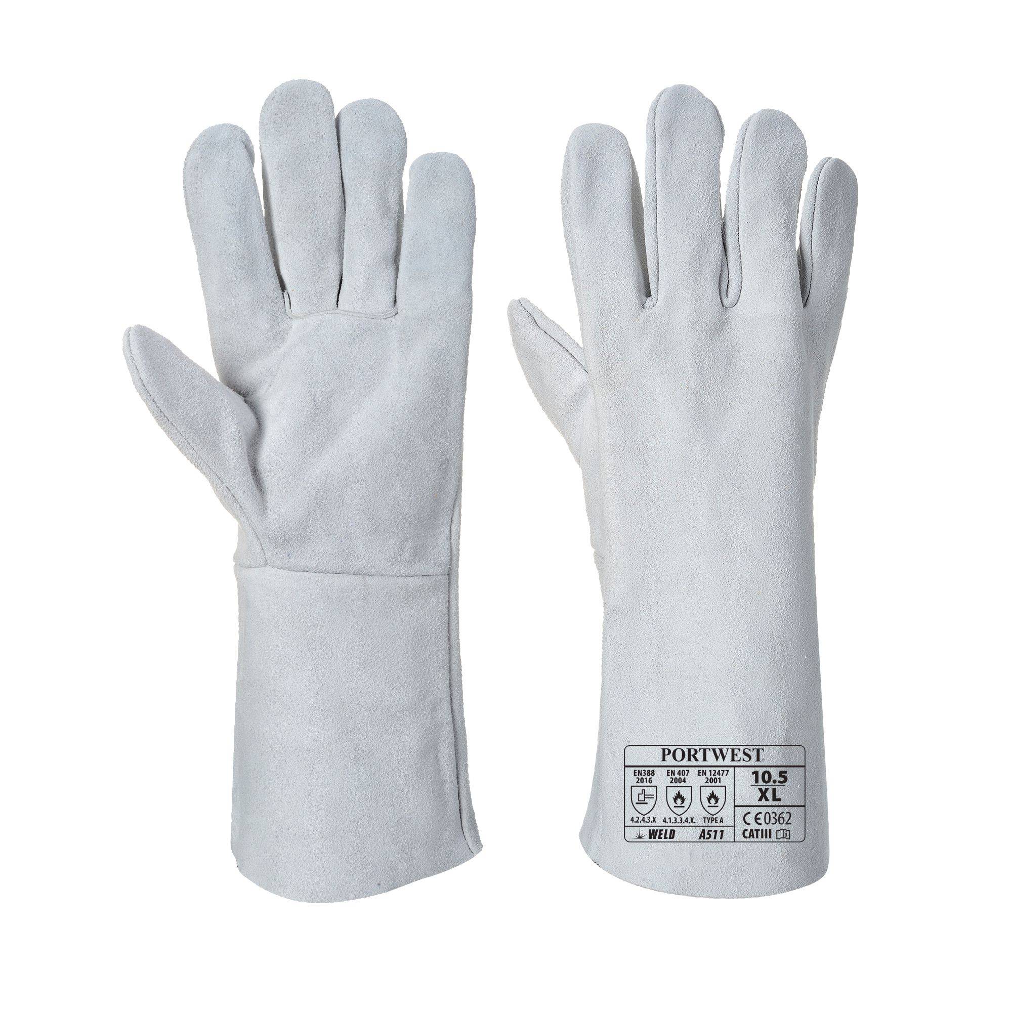 Portwest Klassische Schweißer Stulpe Farbe: Grau, Gr.: 10 (XL)-0