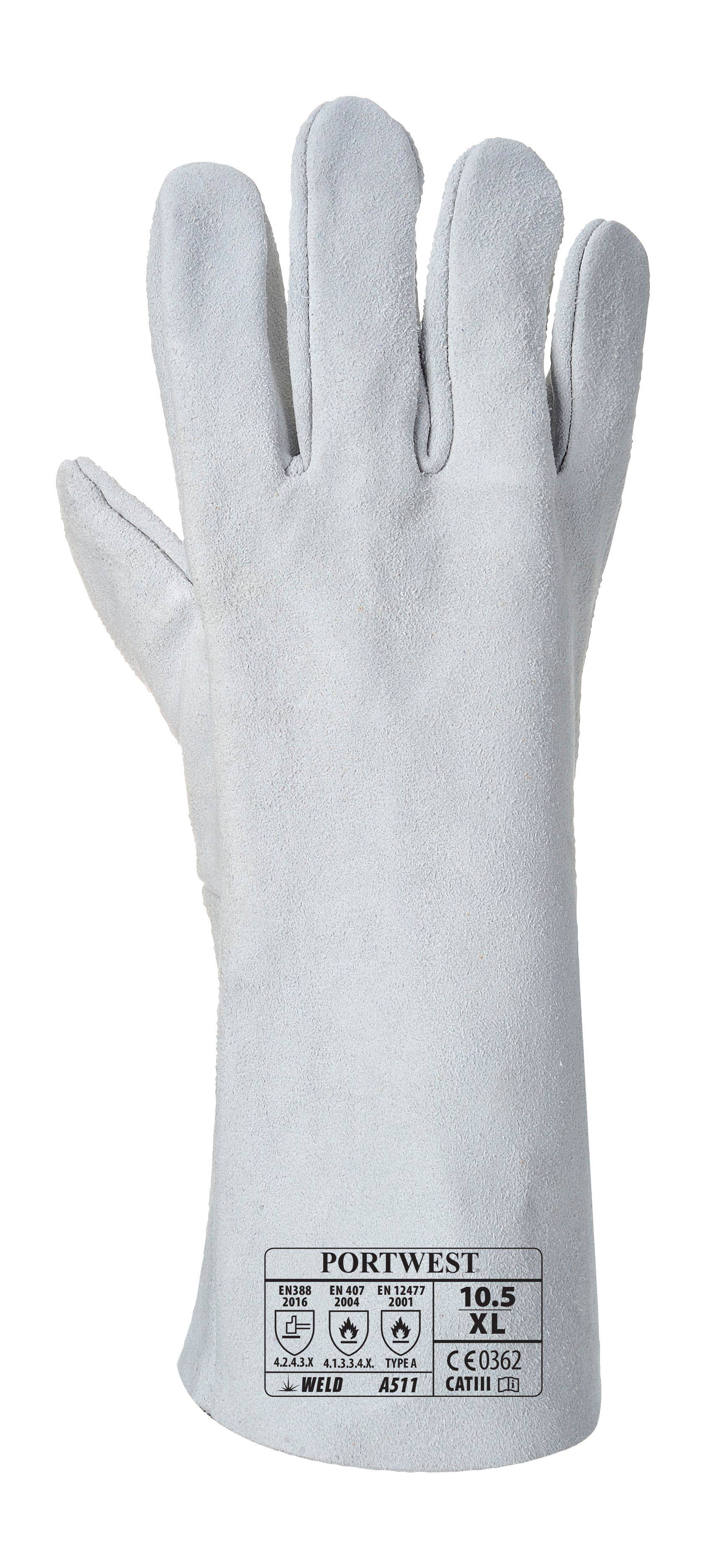 Portwest Klassische Schweißer Stulpe Farbe: Grau, Gr.: 10 (XL)-1