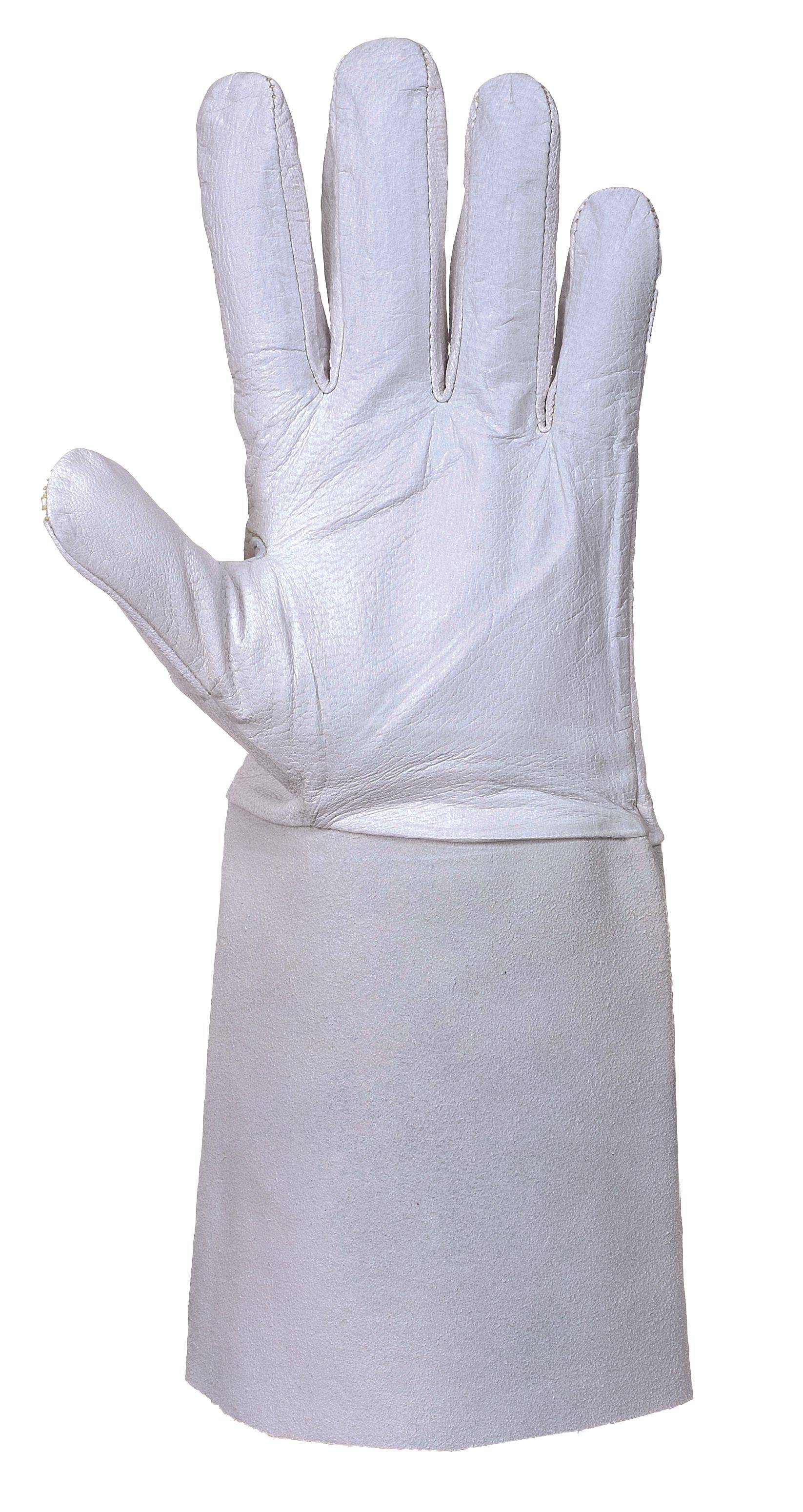 Portwest Premium Tig Schweißer-Stulpenhandschuh Farbe: Grau, Gr.: 9 (L)-2