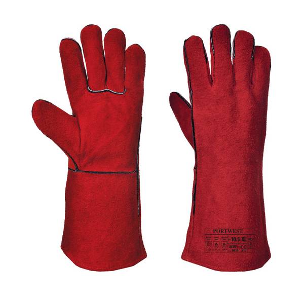 Portwest Welders Gauntlet Farbe: Rot, Gr.: 10 (XL)
