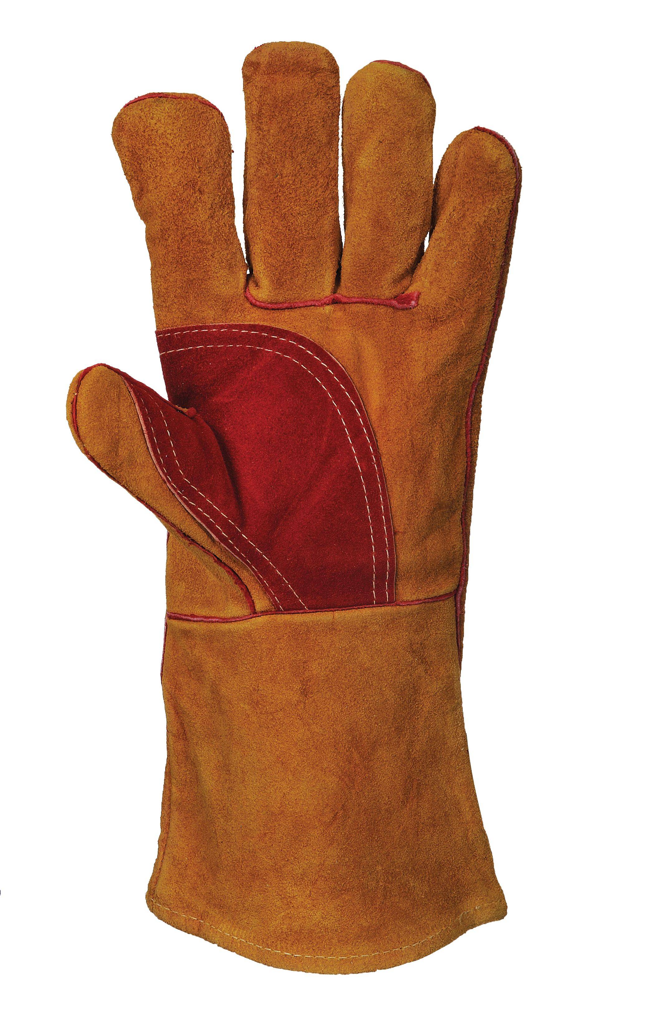 Portwest Verstärkter Schweißer Stulpenhandschuh Farbe: Braun, Gr.: 10 (XL)-2