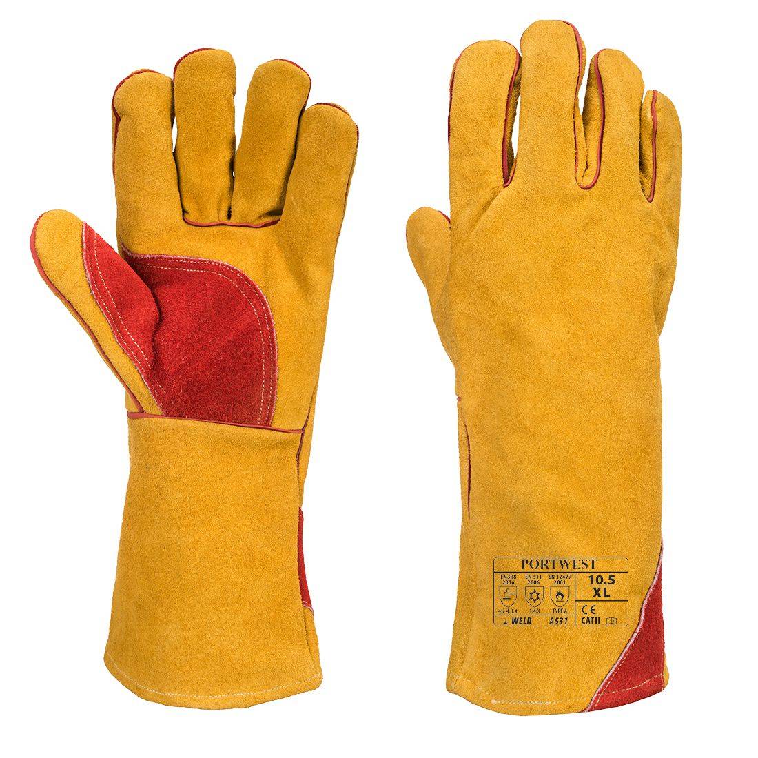 Portwest Verstärkter Winter-Schweißhandschuh Farbe: Braun, Gr.: 10 (XL)-0