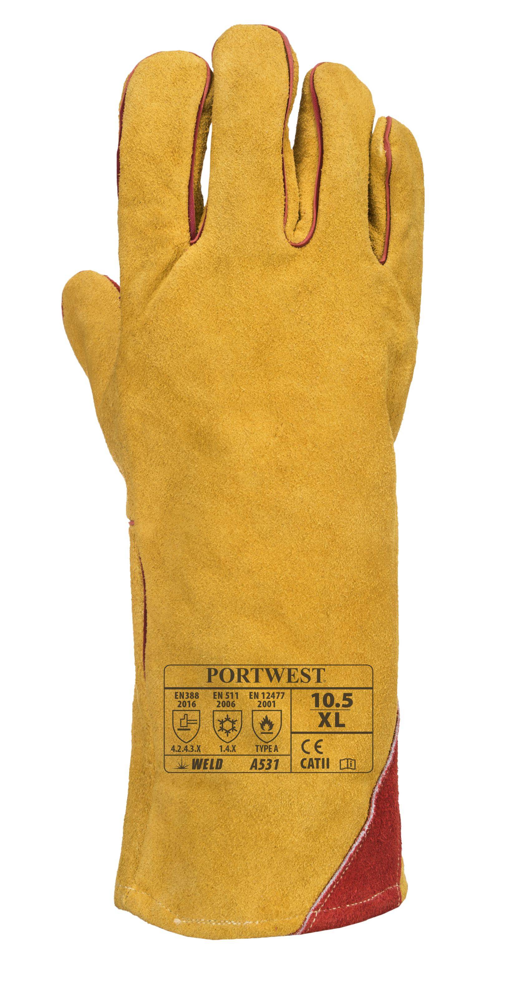 Portwest Verstärkter Winter-Schweißhandschuh Farbe: Braun, Gr.: 10 (XL)-1
