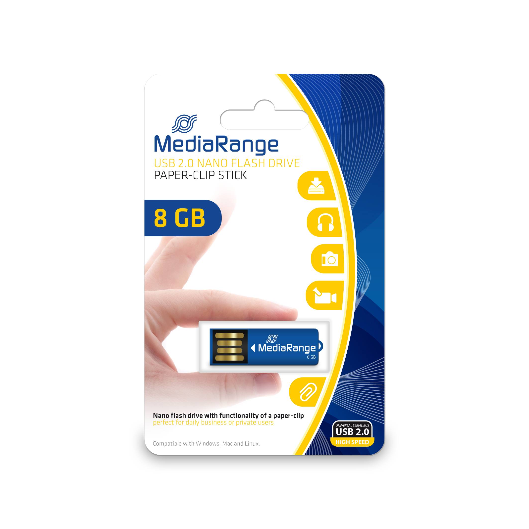 MediaRange Nano - USB-Flash-Laufwerk - 8 GB - USB 2.0-1