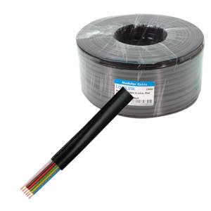 LogiLink CM06 - 100 m - Schwarz - Telefonkabel flach 6-Adrig - 100m - schwarz-3
