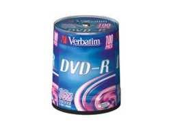 Verbatim 100 x DVD-R - 4.7 GB 16x - mattsilber - Spindel-1