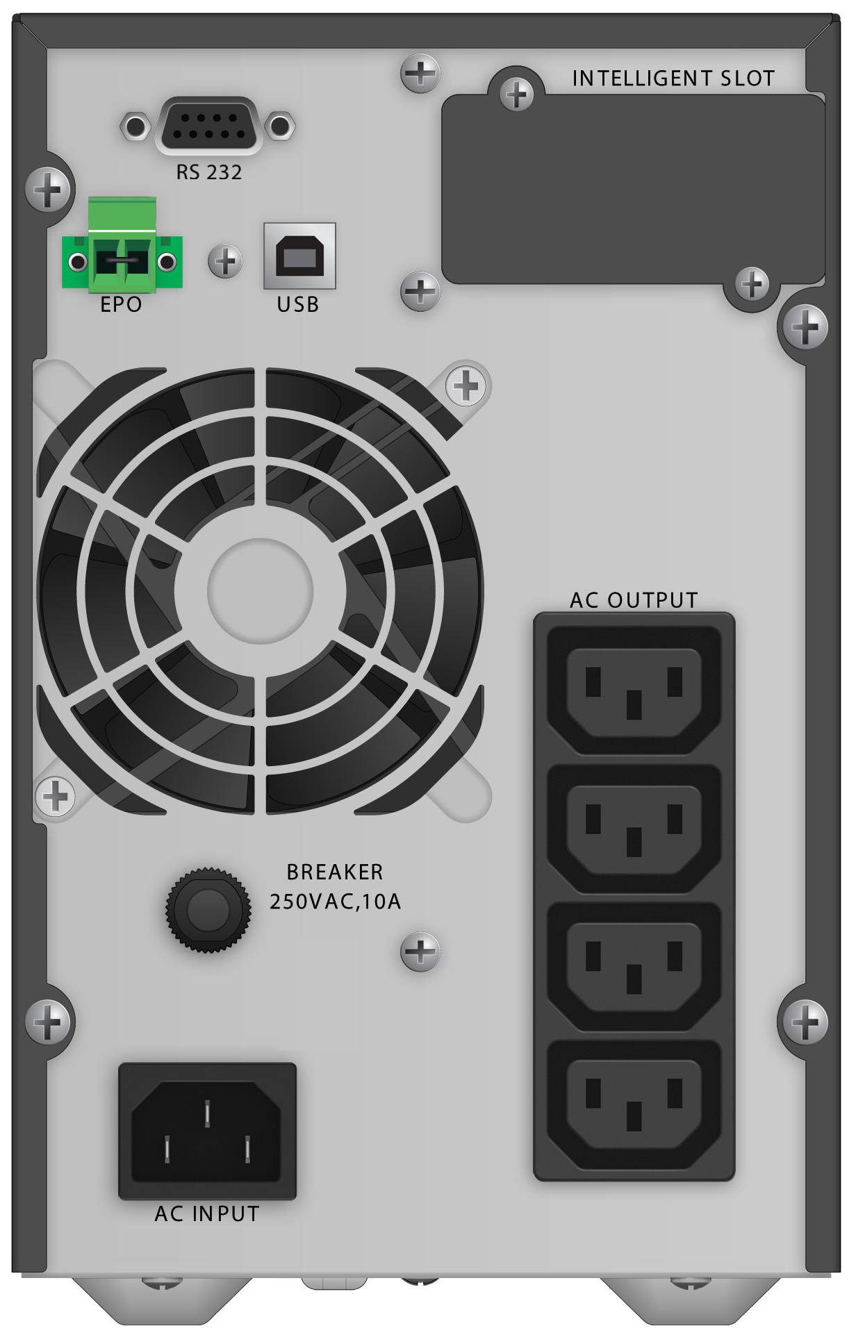 Bluewalker PowerWalker VFI 1000 TG USV 900 Watt VA 9 Ah RS-232 USB Ausgangsbuchsen: 4-2
