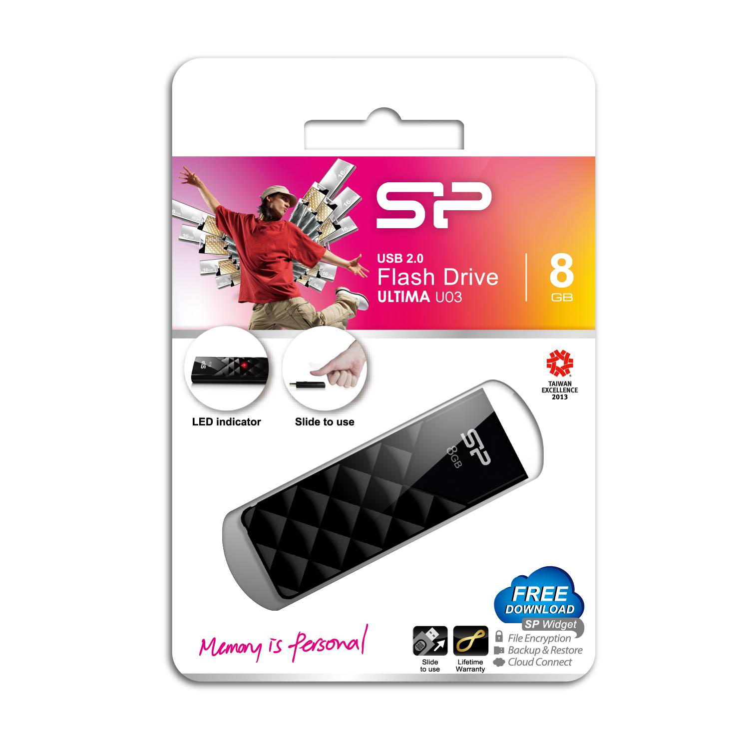Silicon Power Ultima U03 - USB-Flash-Laufwerk - 8 GB - USB 2.0 - Mystery Black-3