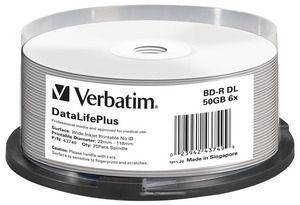 Verbatim DataLifePlus - 25 x BD-R DL - 50 GB 6x - breite bedruckbare Oberfläche-1