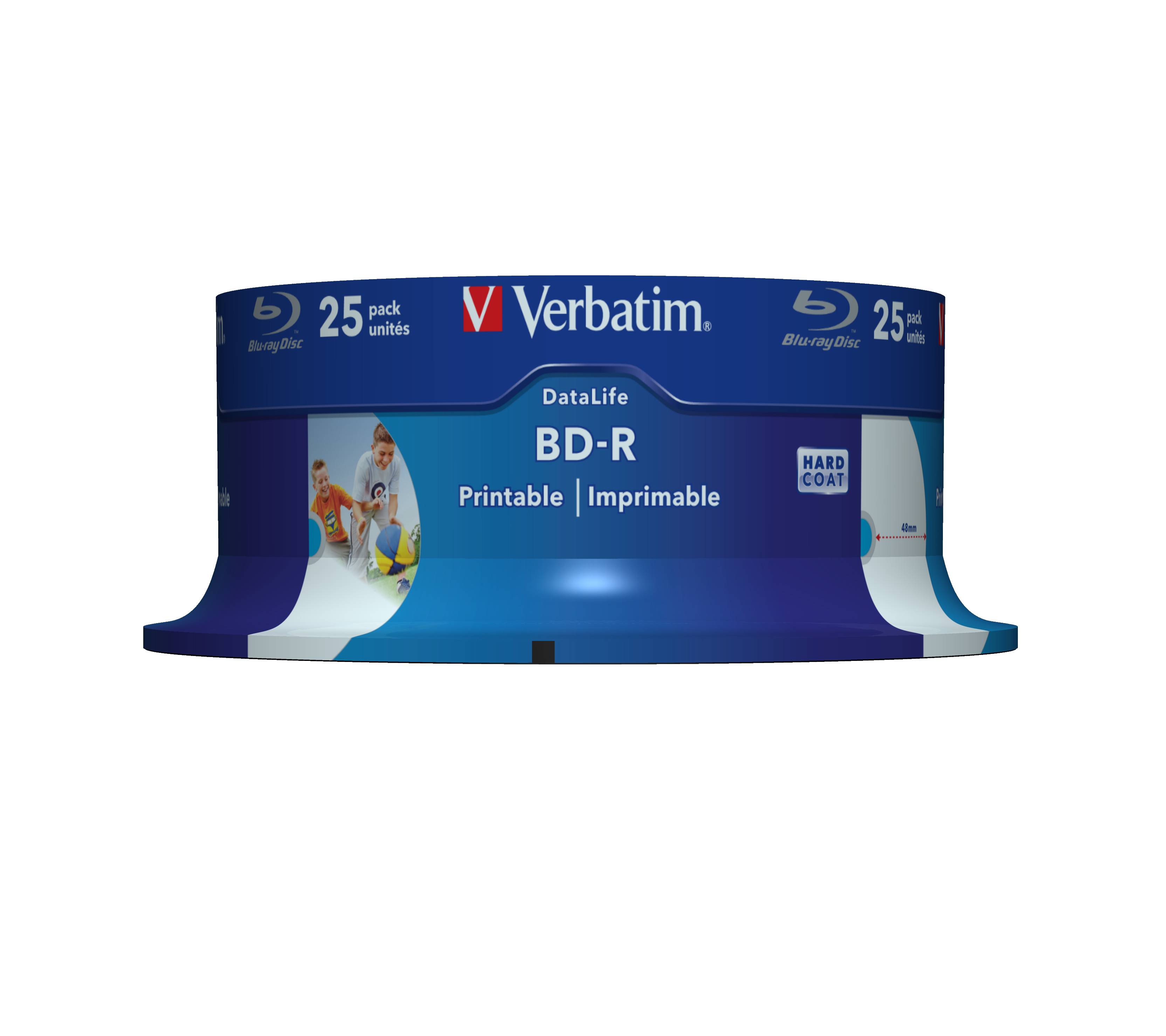 Verbatim DataLife - 25 x BD-R - 25 GB 6x - mit Tintenstrahldrucker bedruckbare Oberfläche-1