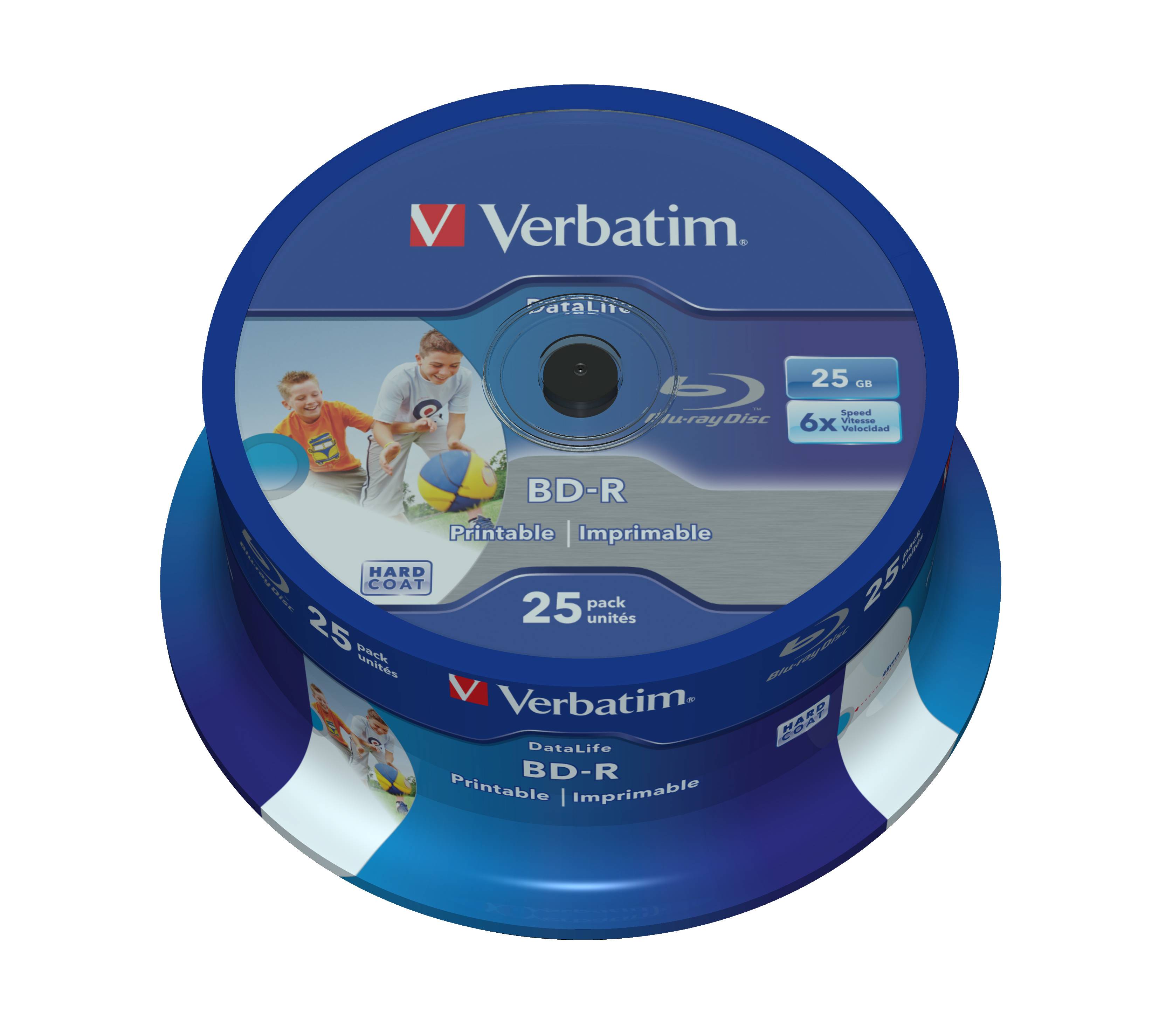 Verbatim DataLife - 25 x BD-R - 25 GB 6x - mit Tintenstrahldrucker bedruckbare Oberfläche-2