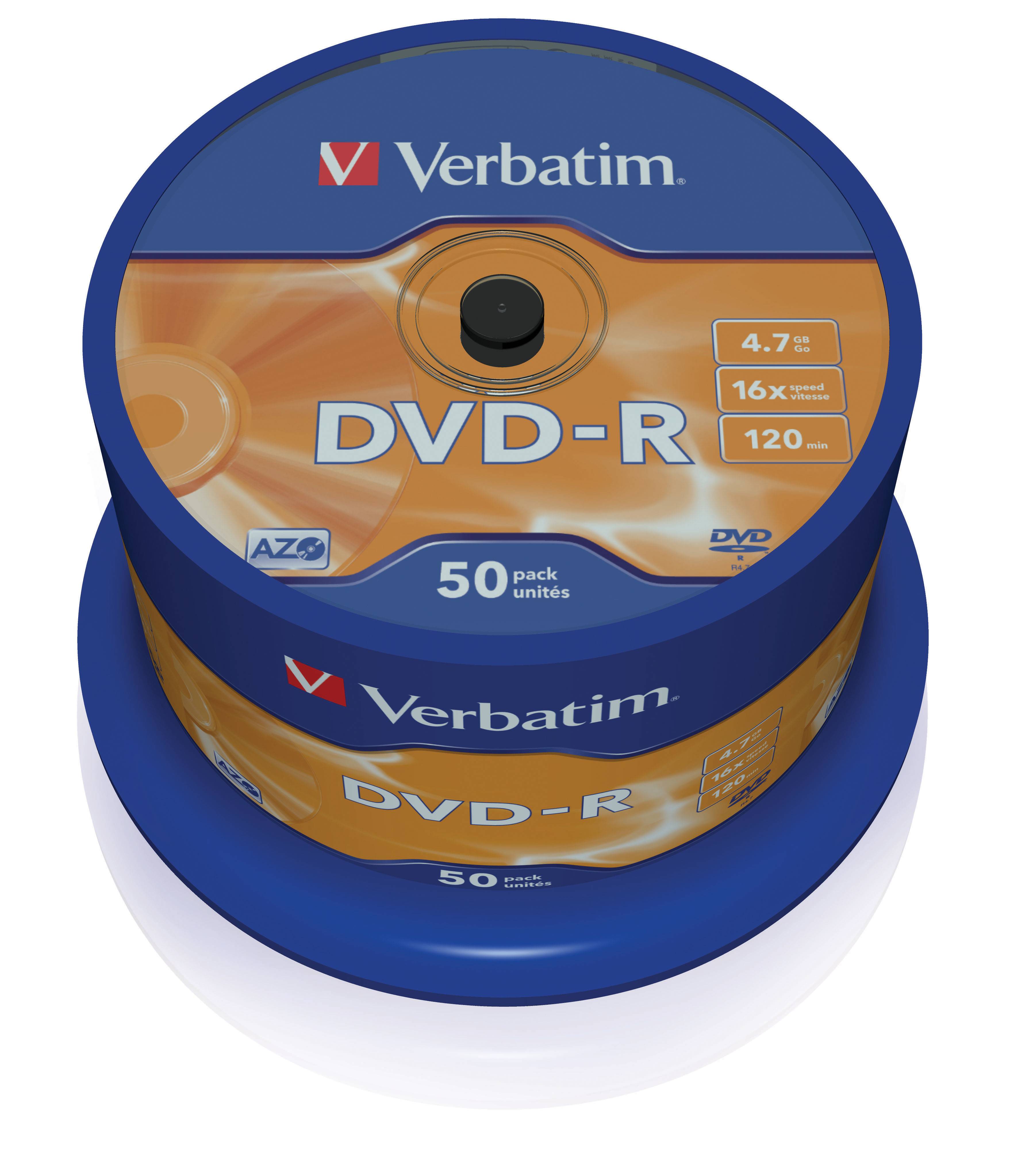 Verbatim 50 x DVD-R - 4.7 GB 16x - mattsilber - Spindel-2