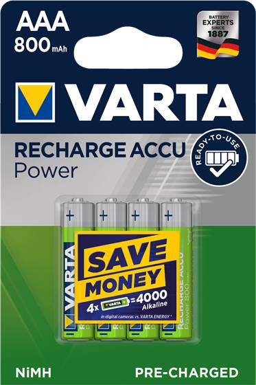 Varta Recharge Accu Power 56703 Micro AAA Akku 4er Blister-1