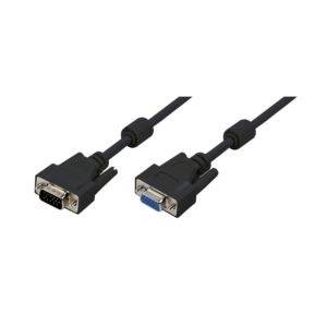 LogiLink 5m VGA, 5 m, VGA (D-Sub), VGA (D-Sub), Schwarz, Männlich/Weiblich, RoHS-2