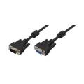 LogiLink 5m VGA, 5 m, VGA (D-Sub), VGA (D-Sub), Schwarz, Männlich/Weiblich, RoHS-3