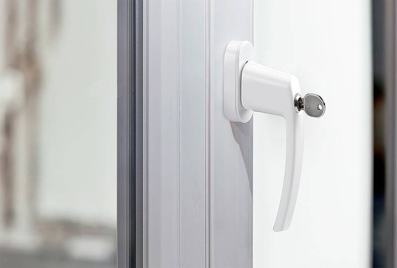 Olympia FGS 100, Fenster-Verriegelungsgriff, Weiß, Aluminium, Monochromatisch, Zylinderschloss-1