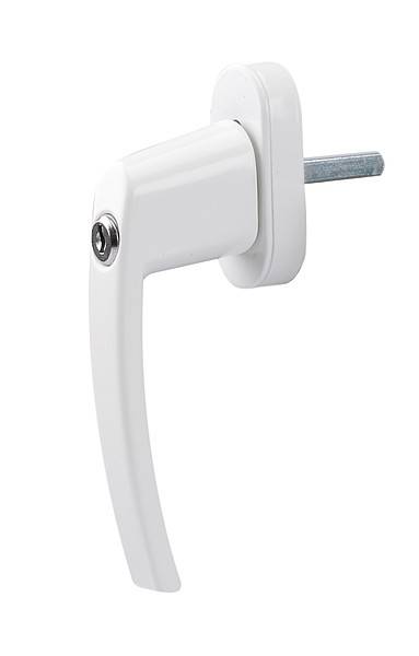 Olympia FGS 100, Fenster-Verriegelungsgriff, Weiß, Aluminium, Monochromatisch, Zylinderschloss-3