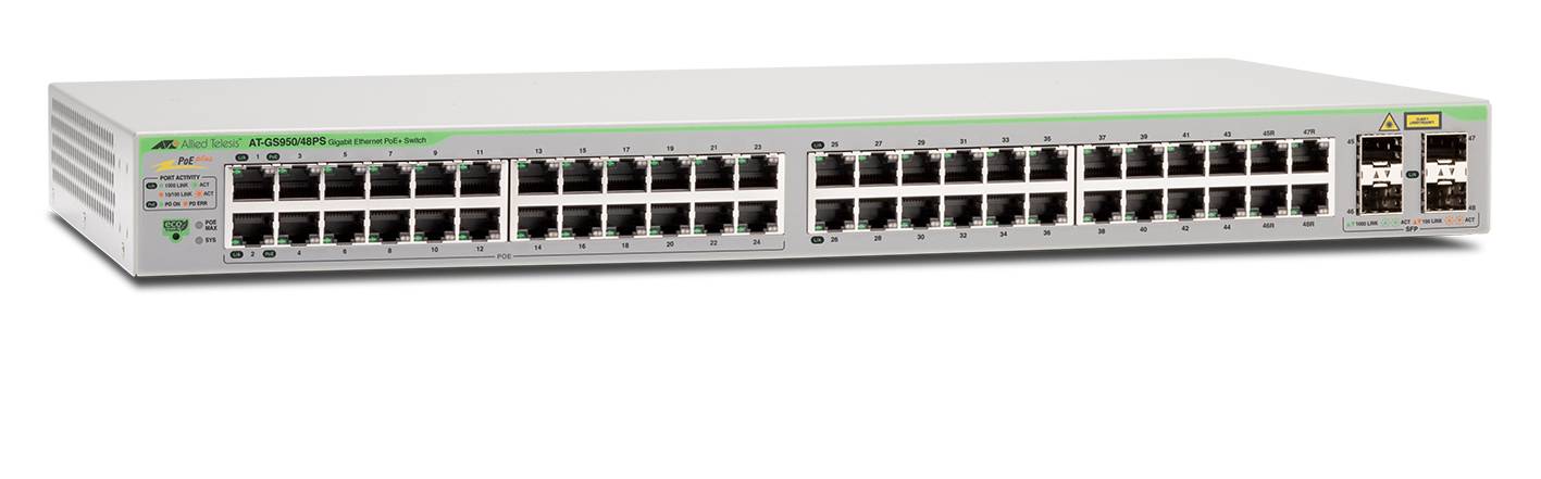 Allied Telesis AT GS950/48PS - Switch - managed - 24 x 10/100/1000 (PoE+)-1