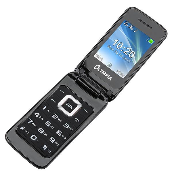 Olympia Luna, Klappgehäuse, Dual-SIM, 6,1 cm (2.4 Zoll), Bluetooth, 600 mAh, Schwarz-1