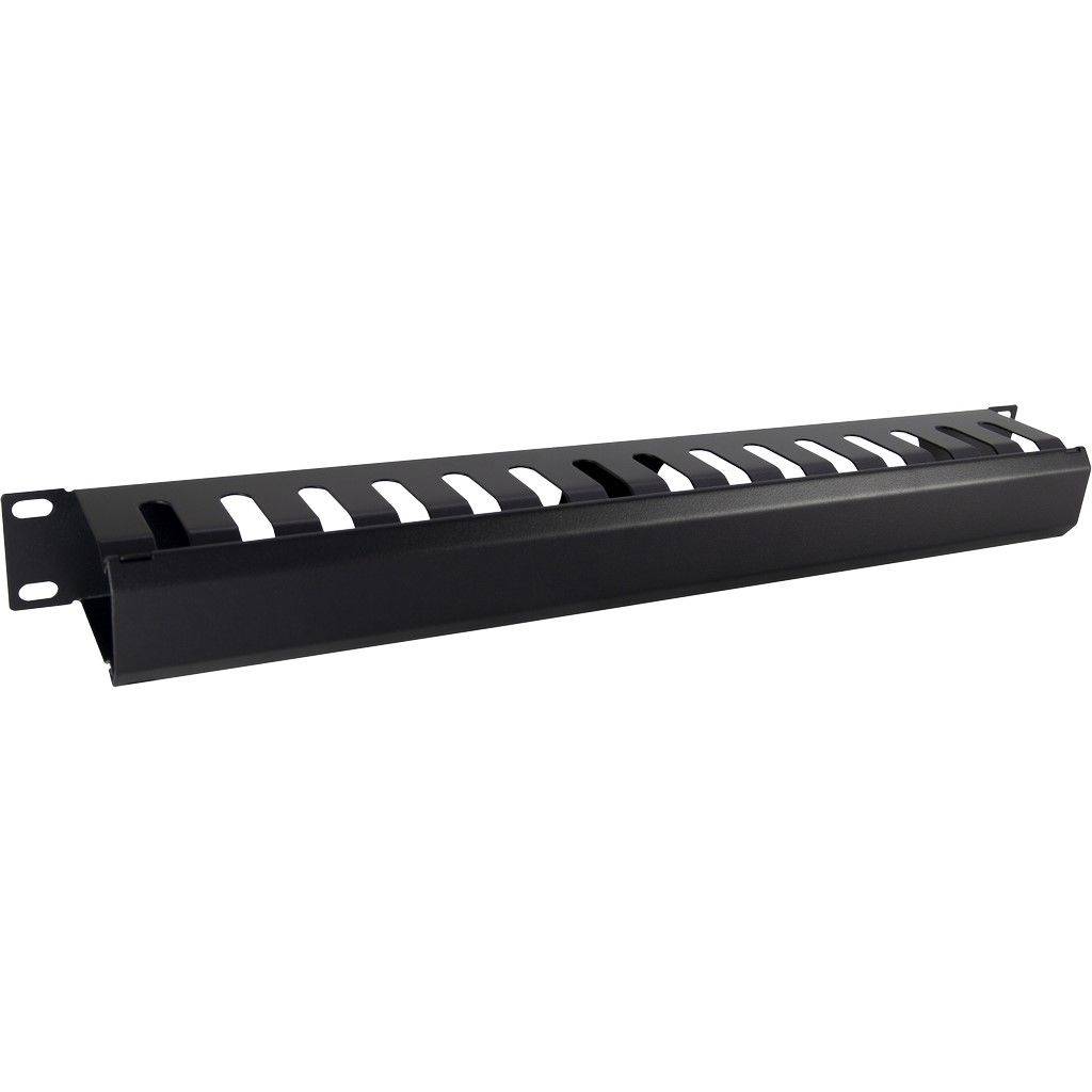 Inter-Tech - Rack Kabelmanagement-Kabelkanal - Schwarz, RAL 9005 - 1U - 48.3 cm (19"")-1