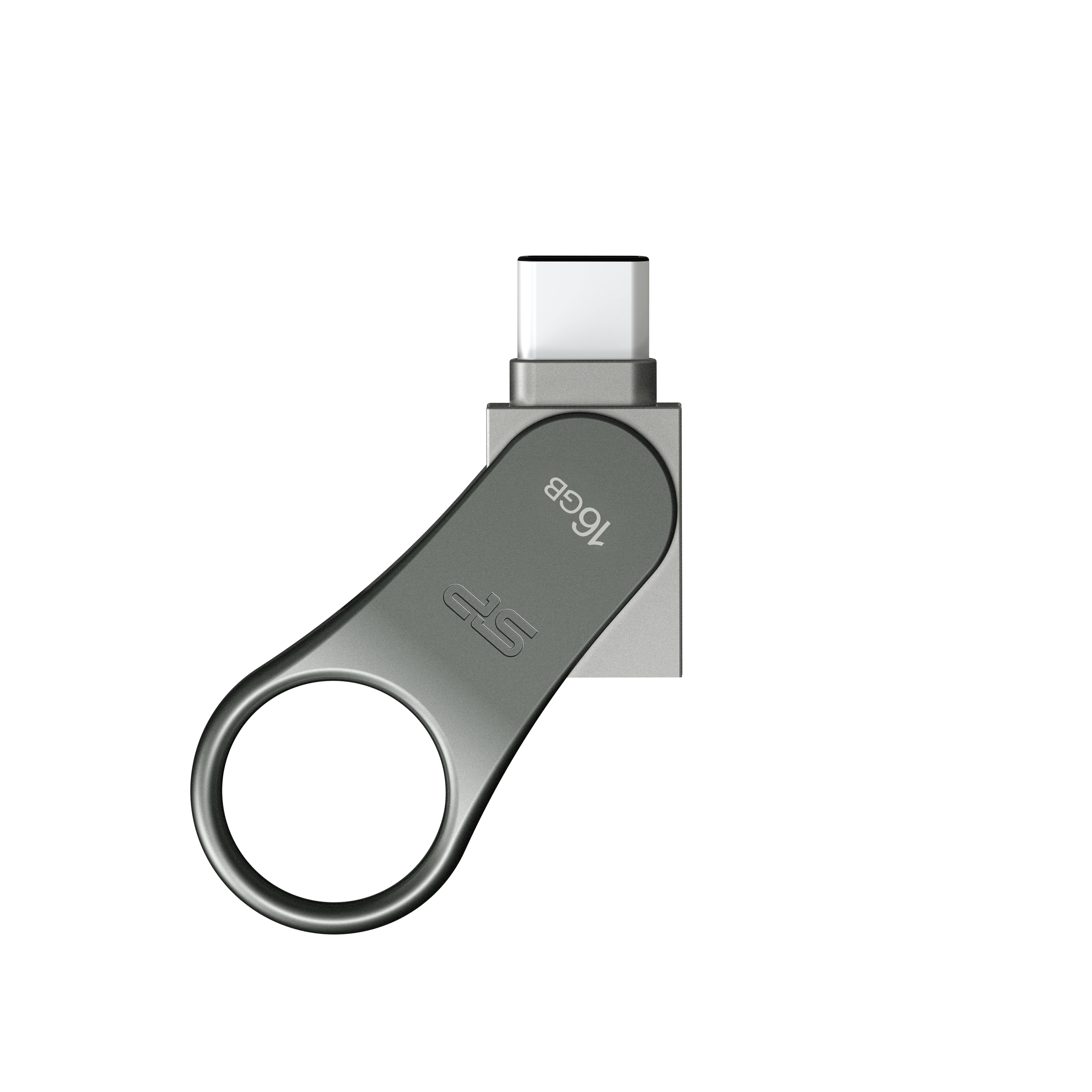 Silicon Power Mobile C80 - USB-Flash-Laufwerk - 16 GB - USB 3.0/USB Typ C - Tita-1