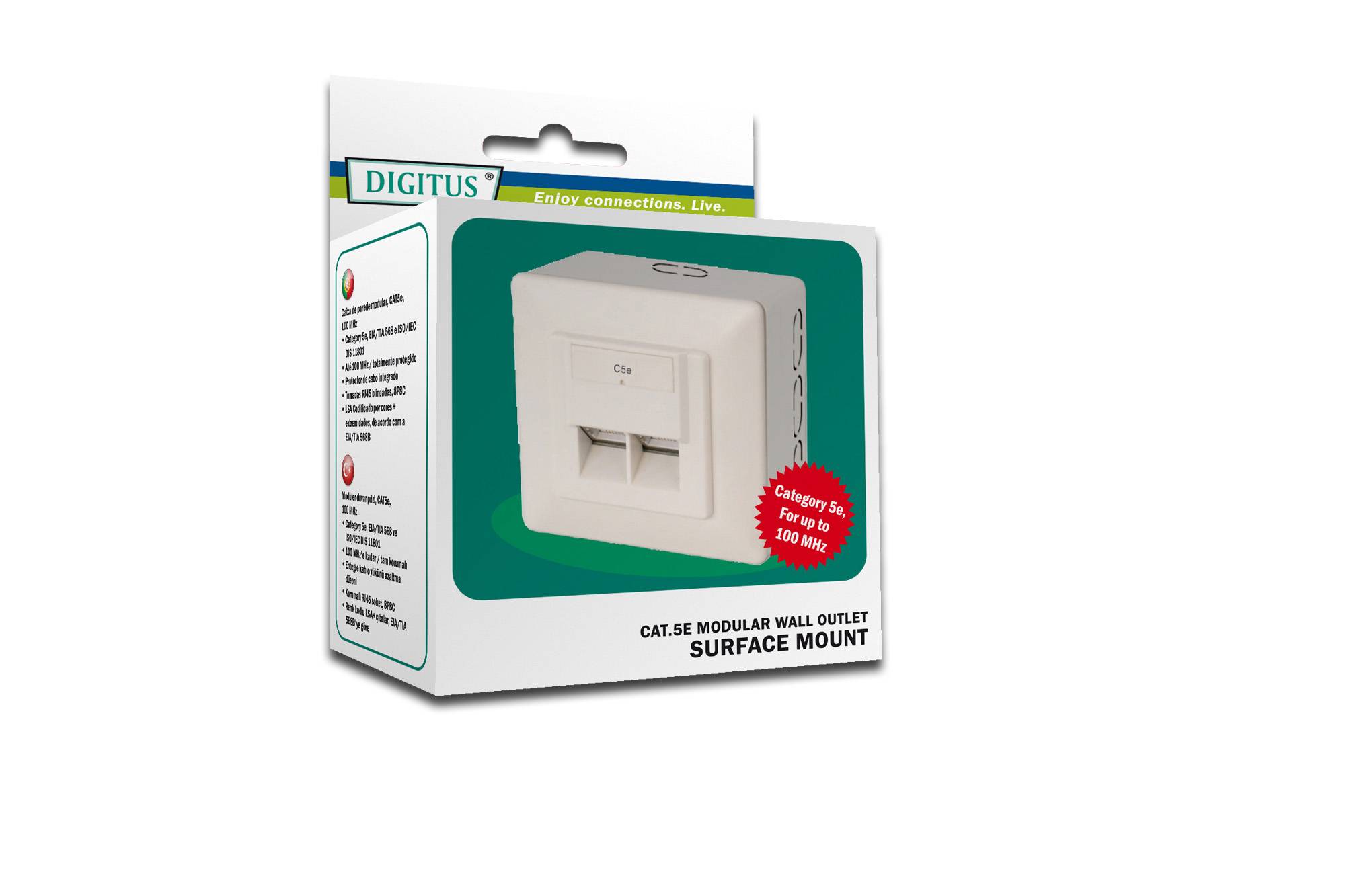 DIGITUS - CAT 5e, Klasse D, Datendose, geschirmt, Aufputz-3