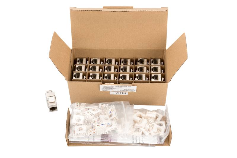 DIGITUS - CAT 6A Keystone Modul, geschirmt, werkzeugfreier Montageanschluss-1
