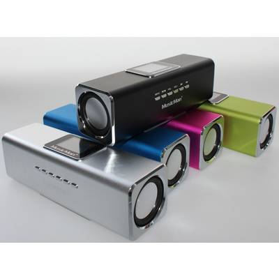 Technaxx MusicMan MA Display Soundstation Mini Lautsprecher AUX, FM Radio,  SD, tragbar, USB Grün kaufen