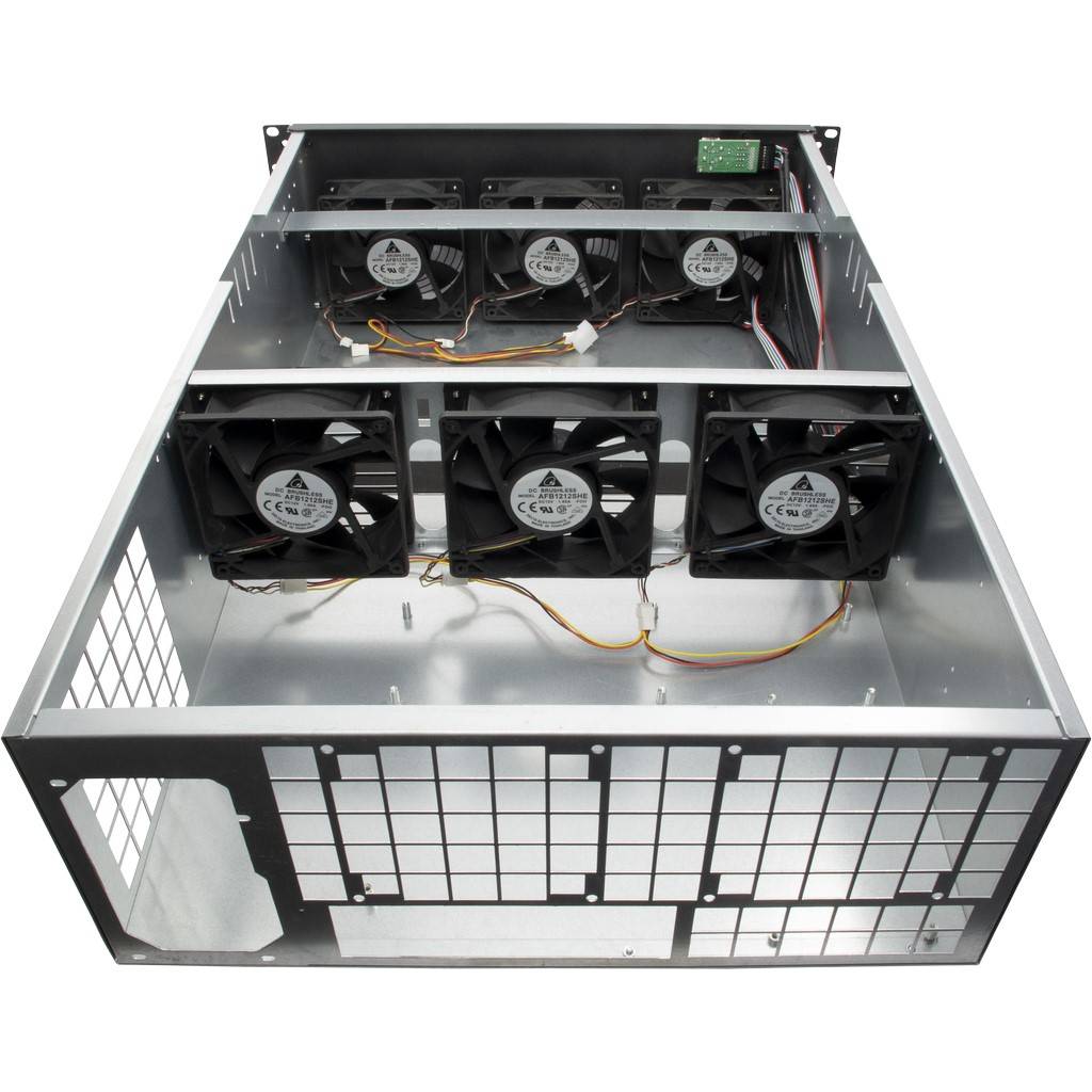 Inter-Tech 4W2 Mining Rack - Rack-Montage - 4U - ATX - keine Spannungsversorgung-1