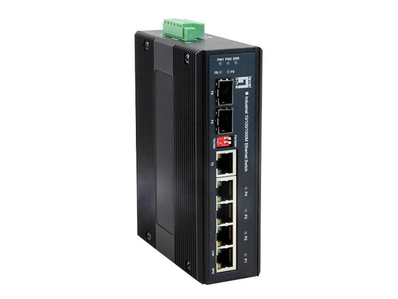 LevelOne IES-0600 - Switch - 4 x 10/100/1000 x Combo Gigabit Ethernet/Gigabit SFP x Fast Ethernet/Gigabit SFP-1