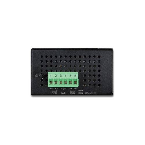 Planet Switch unmanaged 8 x 10/100/1000 + 2 x Gigabit SFP an DIN-Schiene montierbar AC 24 V / DC 12 48 V-1