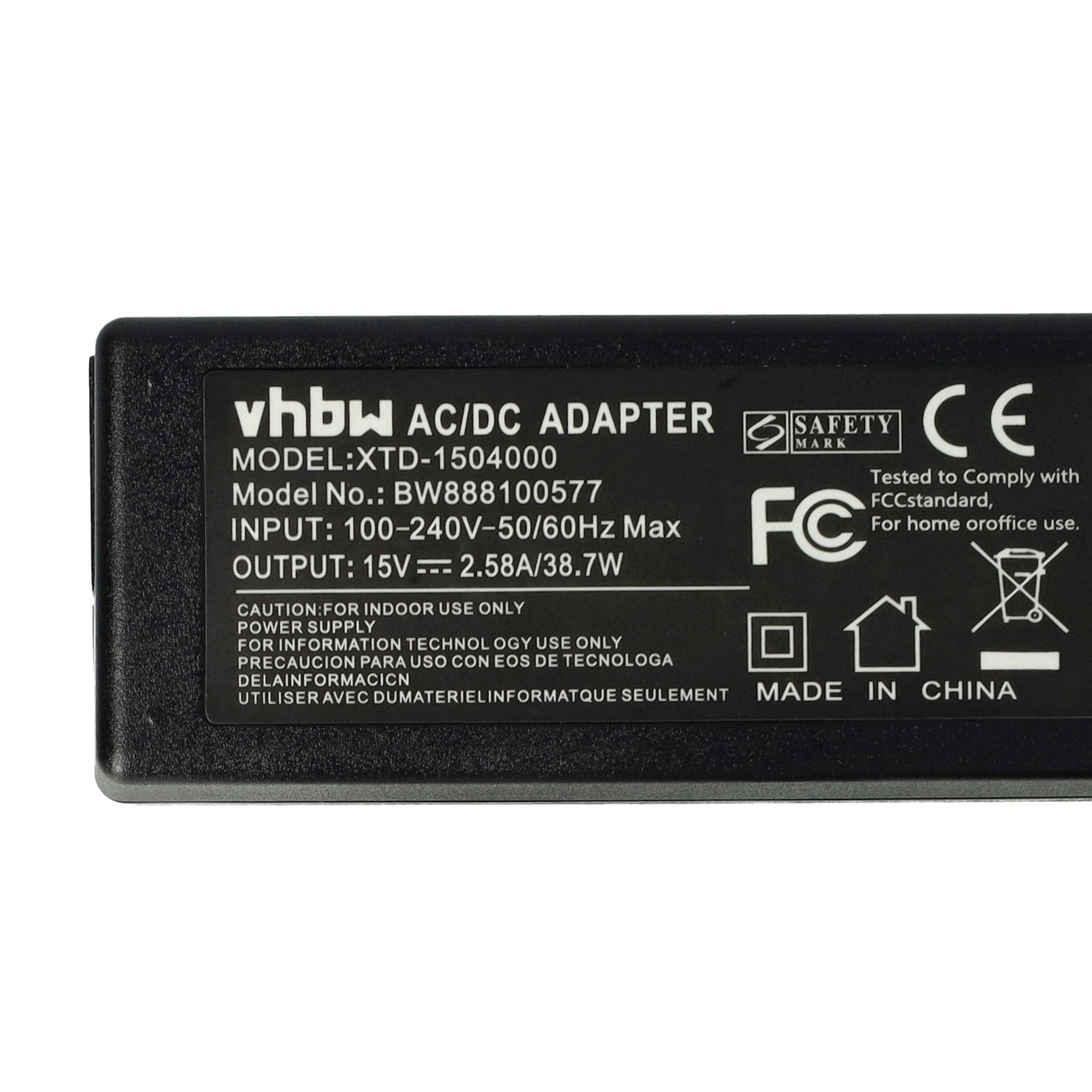 vhbw 220V Netzteil Ladegerät (15 V / 2,58 A) kompatibel mit Microsoft Surface Pro X | Pro 8, Studio 2 Notebook, Laptop-5