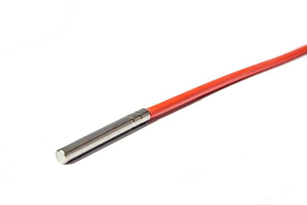 promesstec Pt100 Temperaturfühler / 2m Silikon-Leitung / 3-Leiter / Schutzhülse 6x150mm / Klasse A / -50°C...+180°C