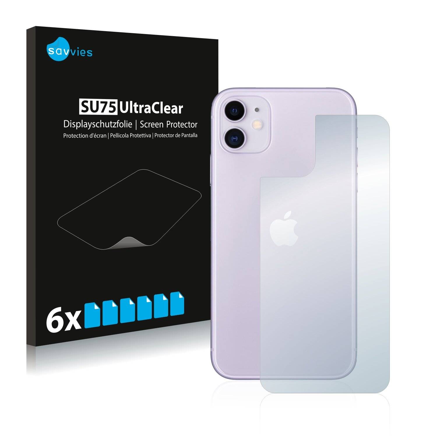 6x Savvies SU75 Displayschutzfolie für Apple iPhone 11-0