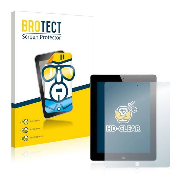 2x BROTECT HD-Clear Displayschutzfolie für Apple iPad 4G WiFi 2012 (3.