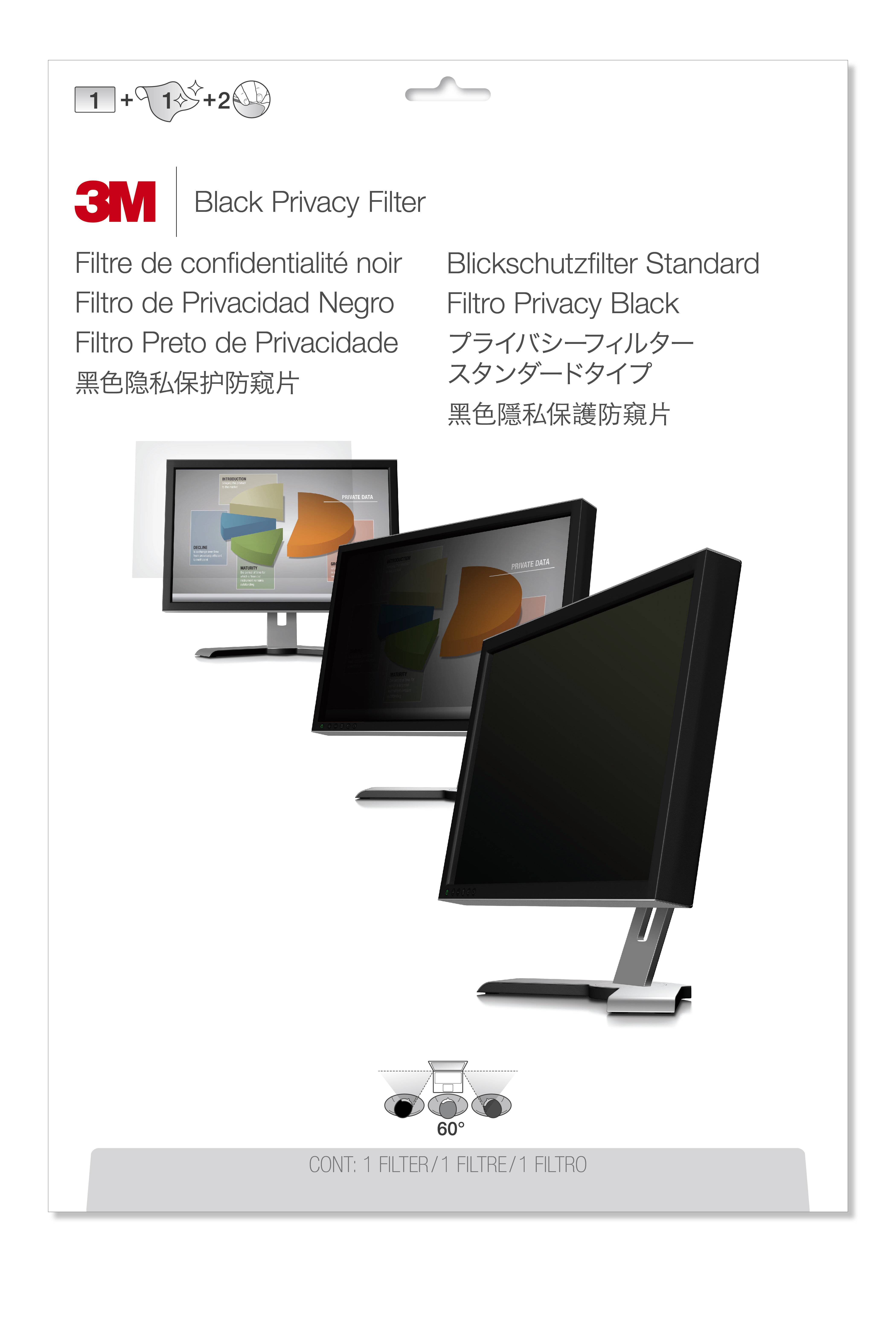 3M Blickschutzfilter Standard für Flachbildschirme mit 27 Zoll Displays [582 mm x 364 mm,-0