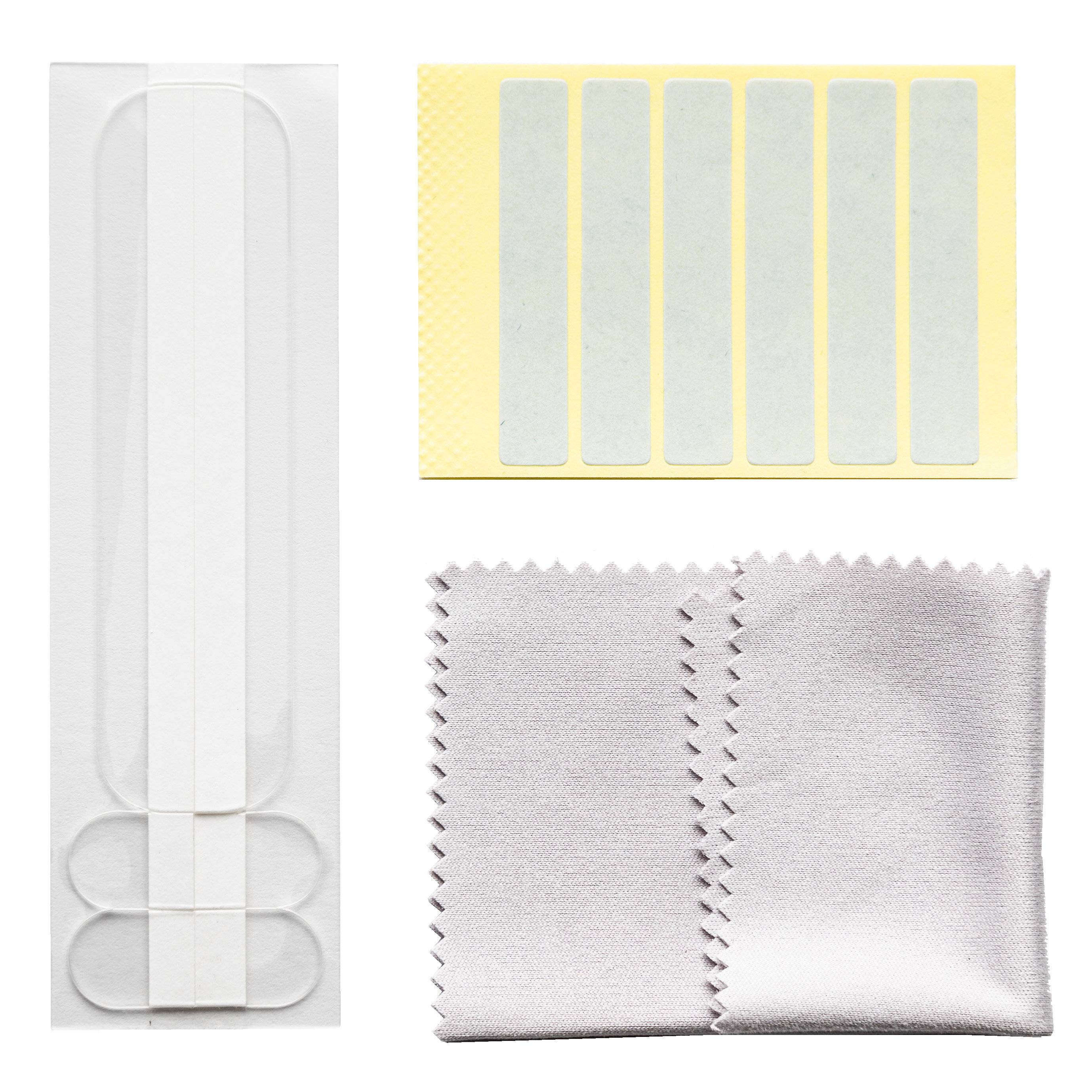 upscreen® Blickschutzfilter Haltelaschen und Klebestreifen Set-1