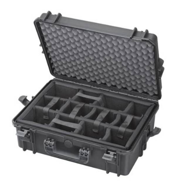 TOMcase Profi Fotokoffer Kamerakoffer mit gepolsterter Inneneinteilung aus Nylon - flexibel anpassbar