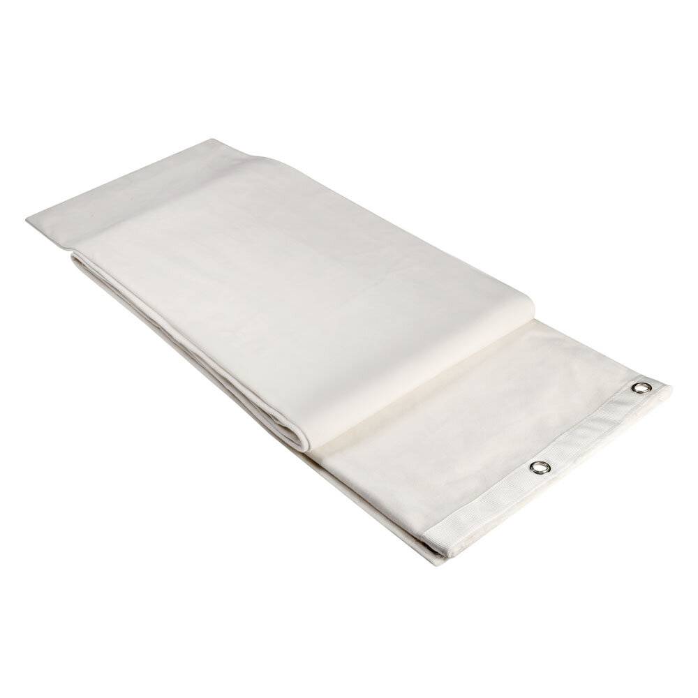 Akustikmolton B1 mit brünierten Ösen, gesäumt, 4 x 3 m, creme-3