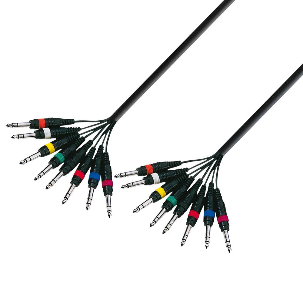 Multicore Kabel 8 x 6,3 mm Klinke stereo auf 8 x 6,3 mm Klinke stereo 5 m-0